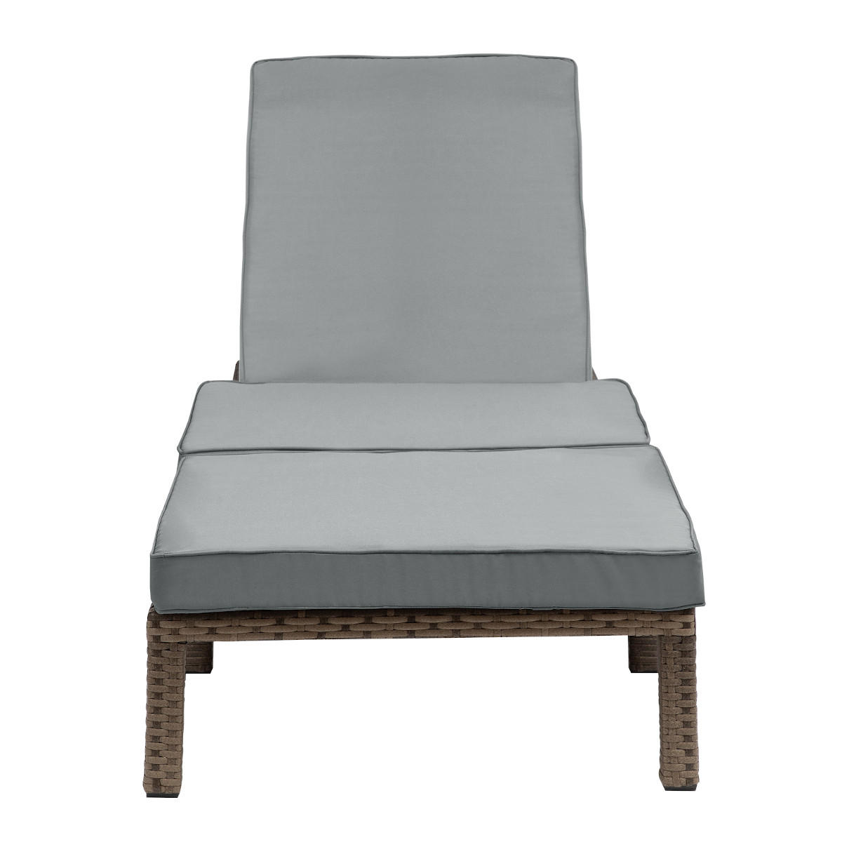 GARTENLIEGE PEACH - Braun, Kunststoff (66/22/196cm) - SVITA