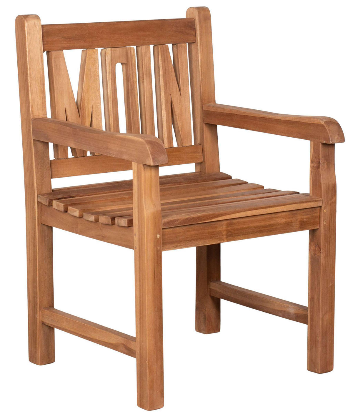 GARTENSTUHL Moin - Braun, Naturmaterialien/Metall (60/91/60cm) - Mr. Deko