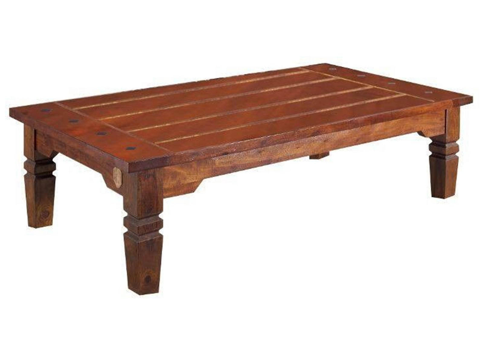 COUCHTISCH Akazie 135x75x40 nougat lackiert OXFORD #429 - Dunkelbraun, Holz (135/75/40cm) - Massivmoebel24