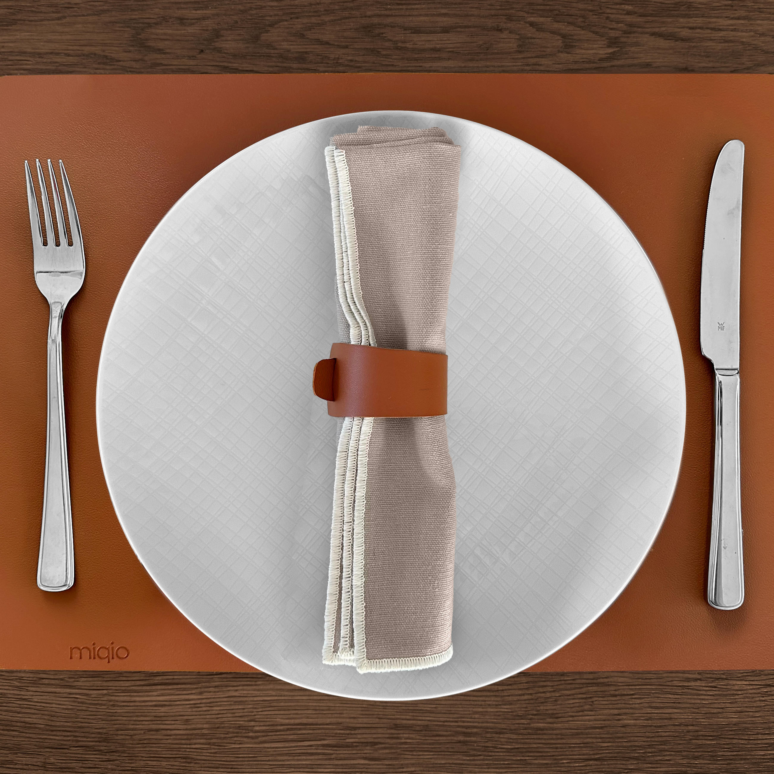 STOFFSERVIETTEN aus Baumwolle 6er-Set - Braun, Textil (45/45cm) - Miqio Design