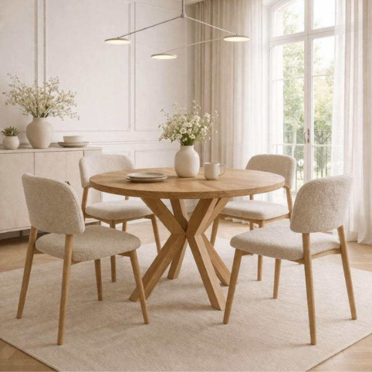 ESSTISCH RAL mit Holzbeinen, Durchmesser: 100 / 150 cm Eiche Wotan - Eiche Wotan, Holz (100/150/77cm) - Dekori_Interiors