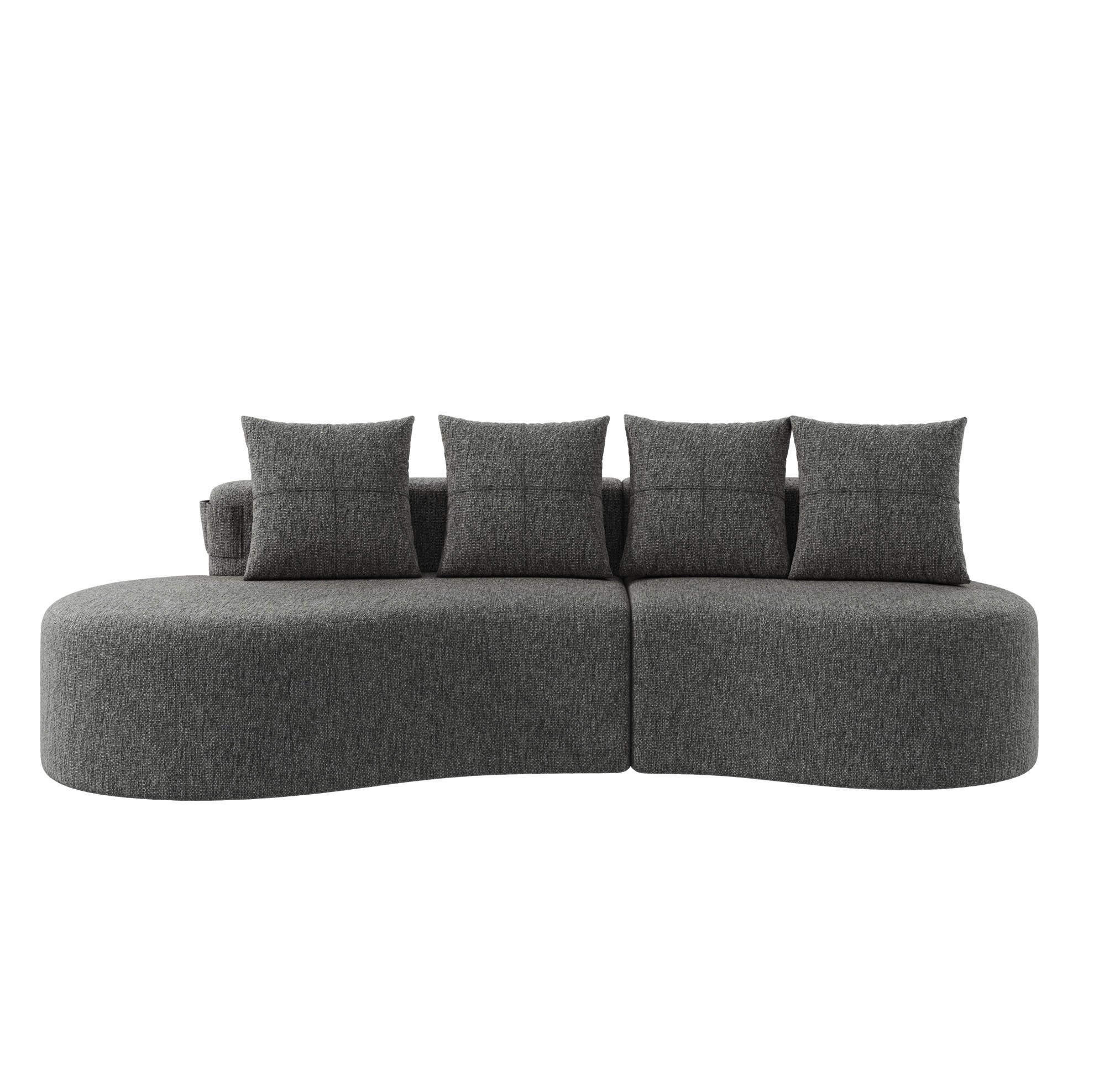 Modenvie Sofa Dunkelgrau 109x63x240 cm