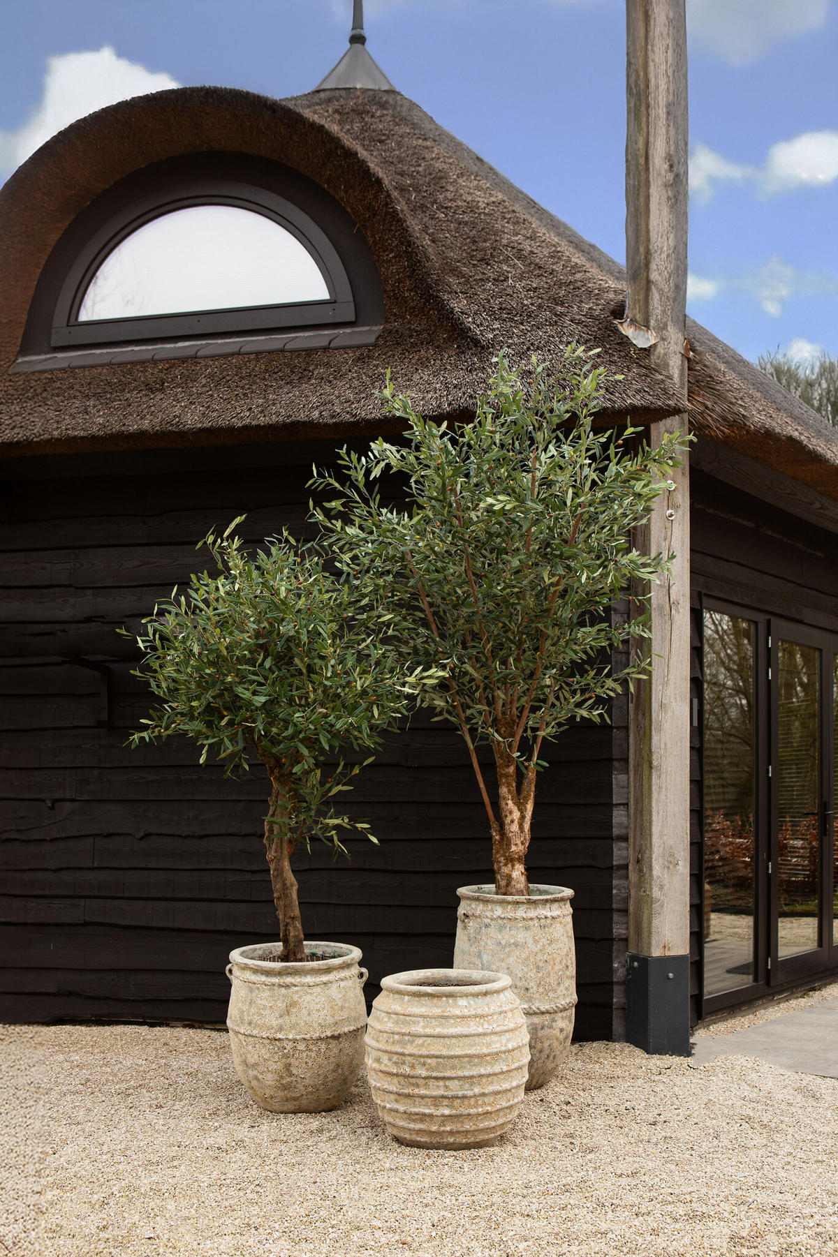 TOPF Tony Grau 60/60/72cm - Grau, Keramik (72cm) - PTMD Collection