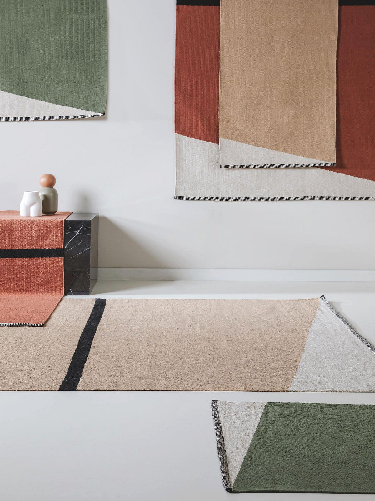 BAUMWOLLTEPPICH Lenny Terracotta 70x200 cm - Terra cotta, Textil (70/200cm) - benuta Pop