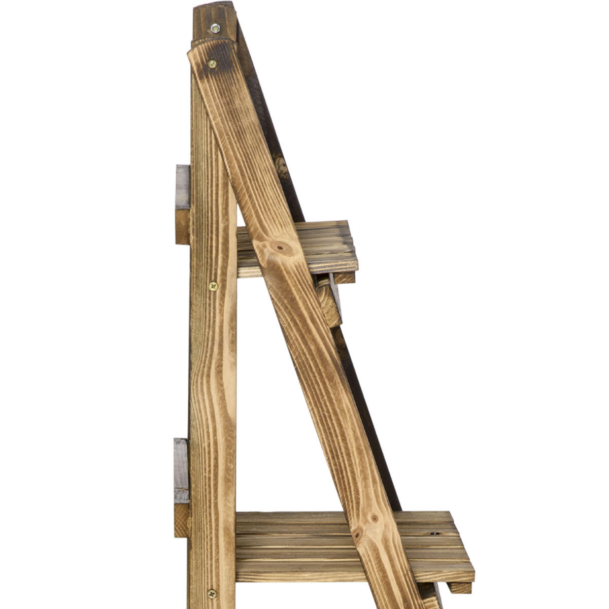 PFLANZENTREPPE Blumentreppe Blumenregal Pflanzregal, 6 Stufen, Tannenholz, Braun - Braun, Holz (37/93/40cm) - Outsunny