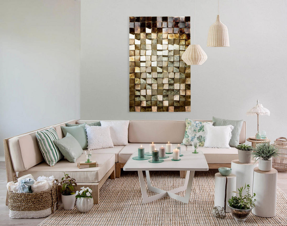 WANDBILD Silber 62/104 cm - Silberfarben/Braun, Holz/Kunststoff (6.8/104cm) - KUNSTLOFT