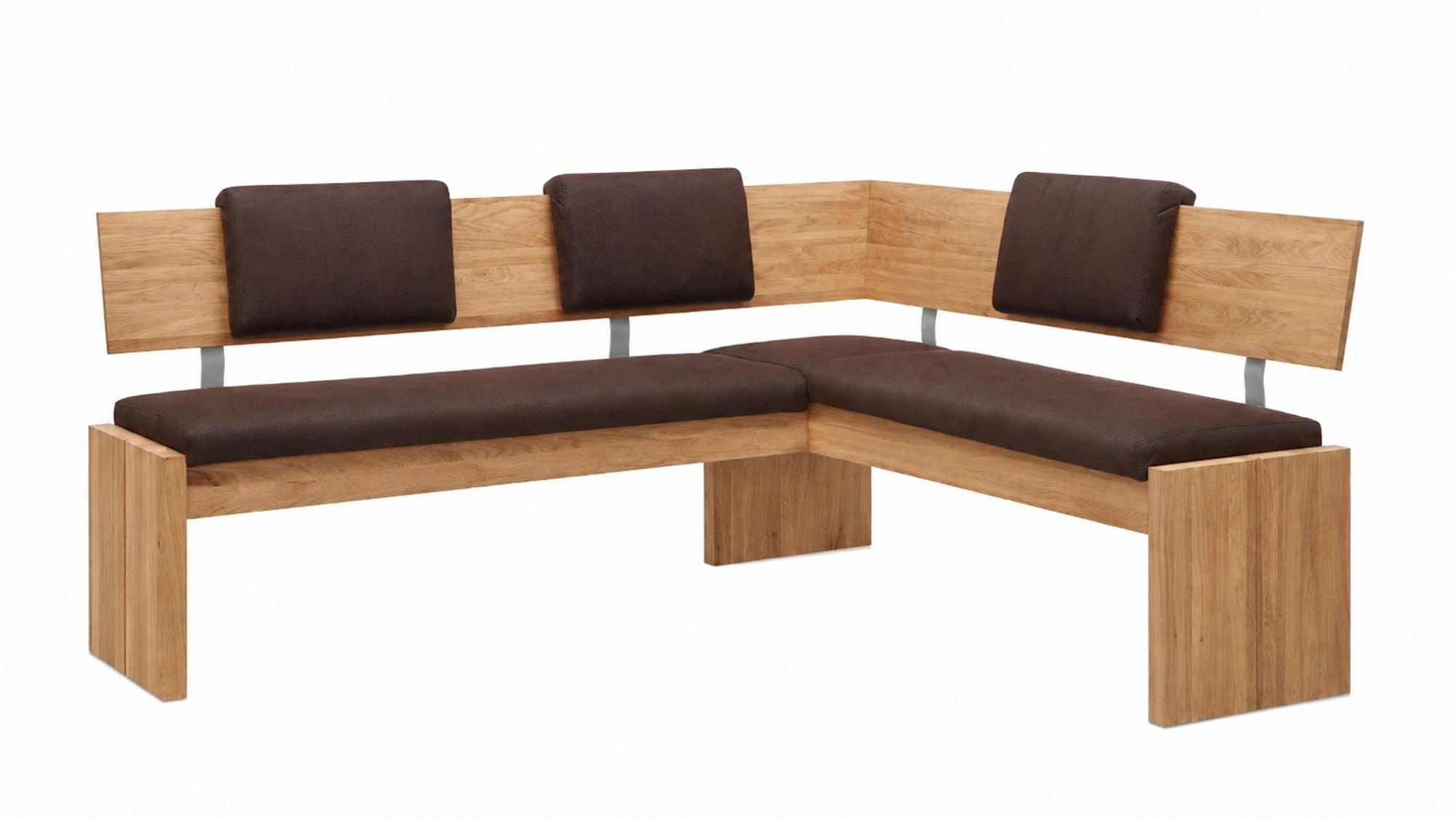 ECKBANK mit Truhe Dani 2 für 5 Personen Massivholz Wildeiche/Braun - Wildeiche/Braun, Holz (192/167cm) - 58aufmkessel