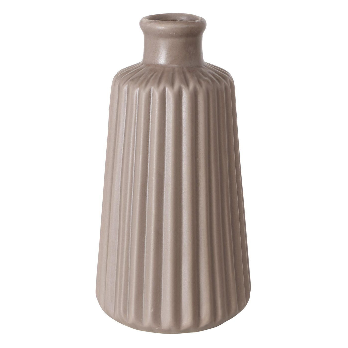KERAMIKVASE mit Prägung Esko 9/9/17 cm - Beige, Keramik (17cm) - Boltze Home