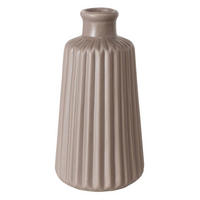 KERAMIKVASE mit Prägung Esko 9/9/17 cm - Beige, Keramik (17cm) - Boltze Home