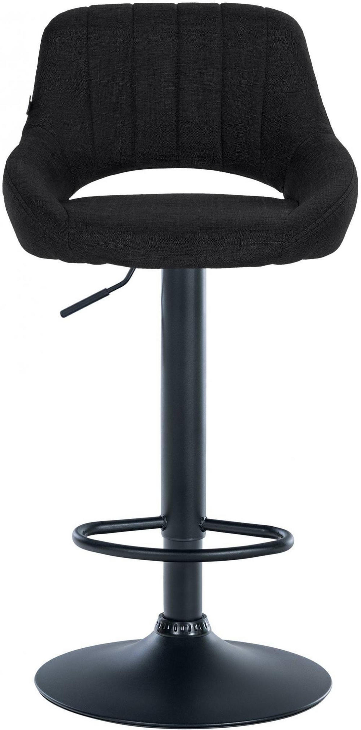 BARHOCKER Stoff Schwarz - Schwarz, Textil/Metall (46.5/85/48cm) - CLP