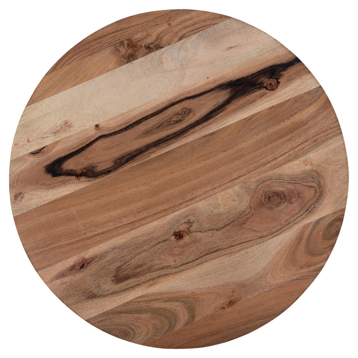 BEISTELLTISCH 2er Set Ø43x52 cm/Ø38x45 cm Natur-Silber aus Mangoholz - Naturfarben, Holz (52/43/52cm) - WOMO-DESIGN