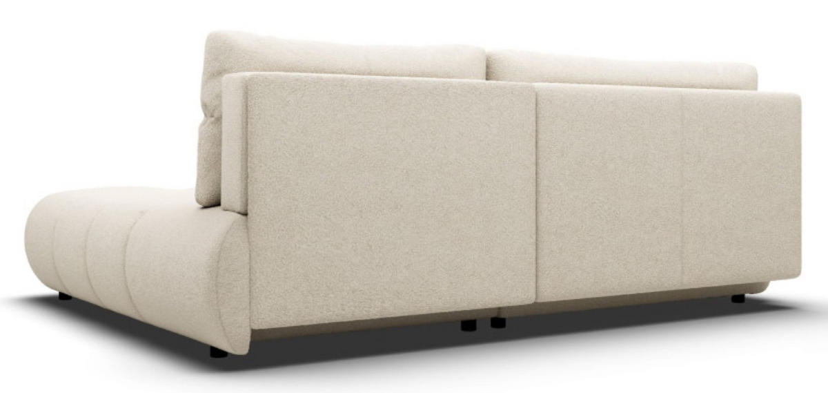 ECKSOFA Creme MILA Ausziehbar Ohne Armlehnen Rechts - Ecru/Creme, Textil (177/230cm) - Sepro Meble