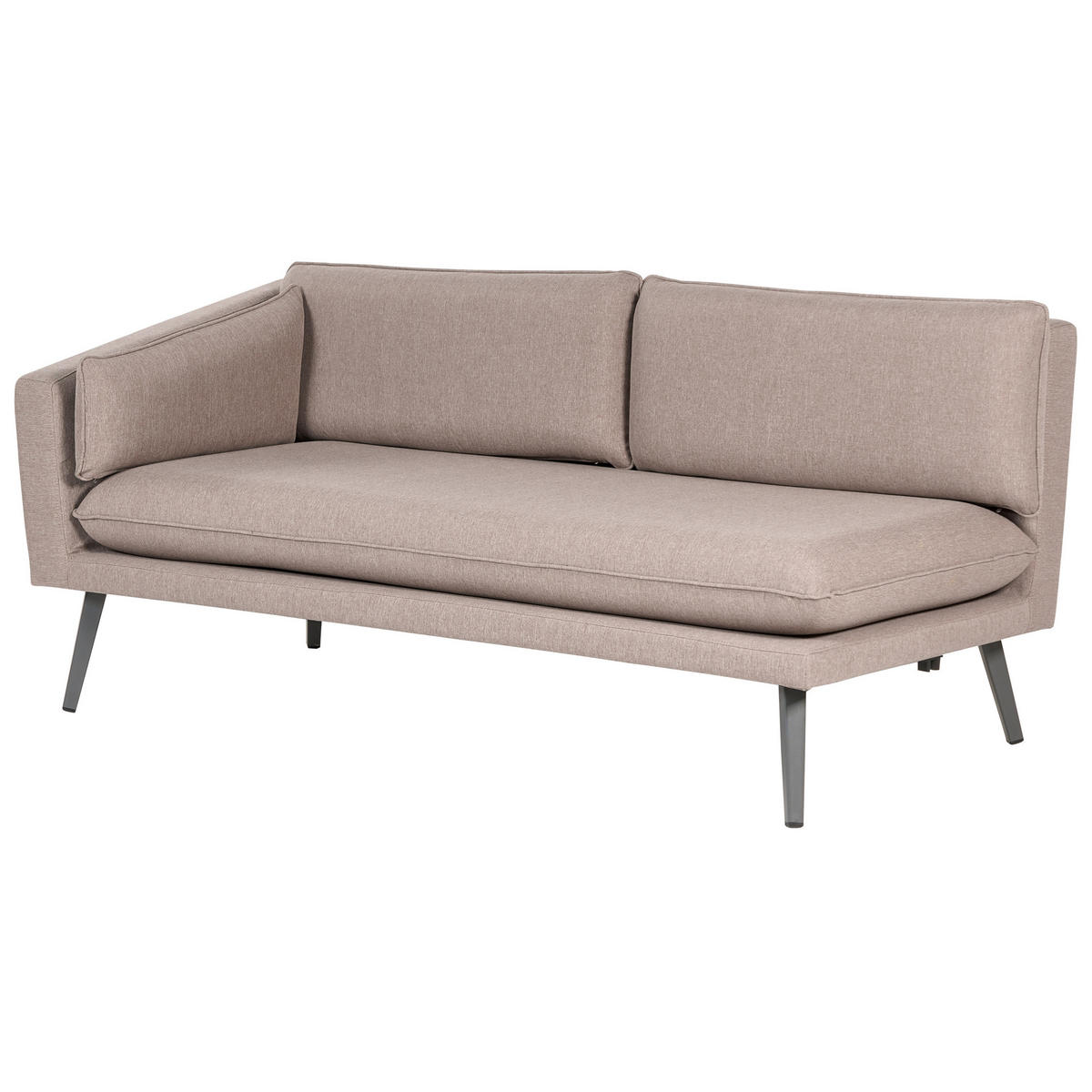 GARTEN-ECKSOFA 5-Sitzer beige modular Loretello - Beige/Grau, Textil (243/70/243cm) - Beliani
