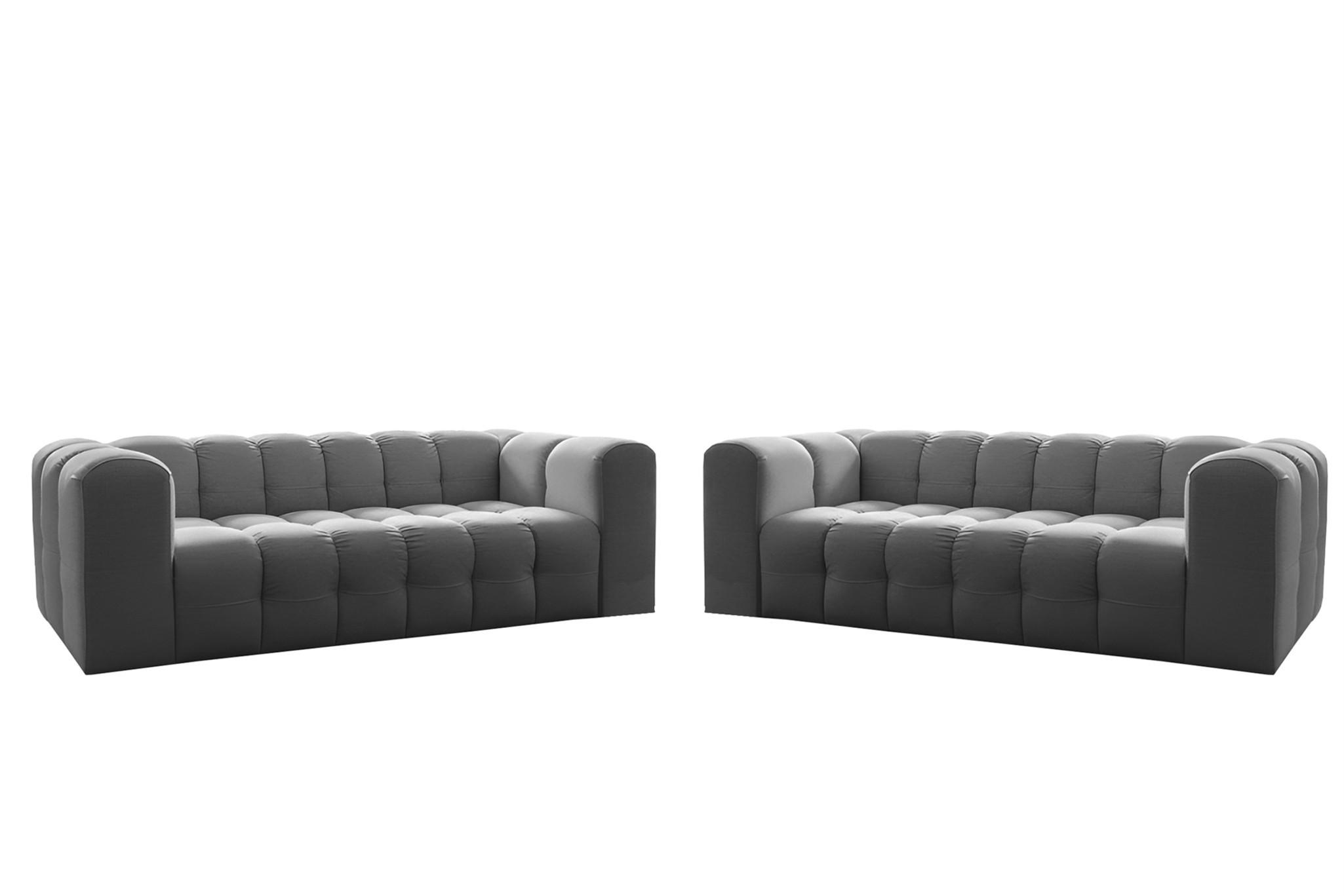 Fun Möbel Sofaset Grau 250x75x106 cm