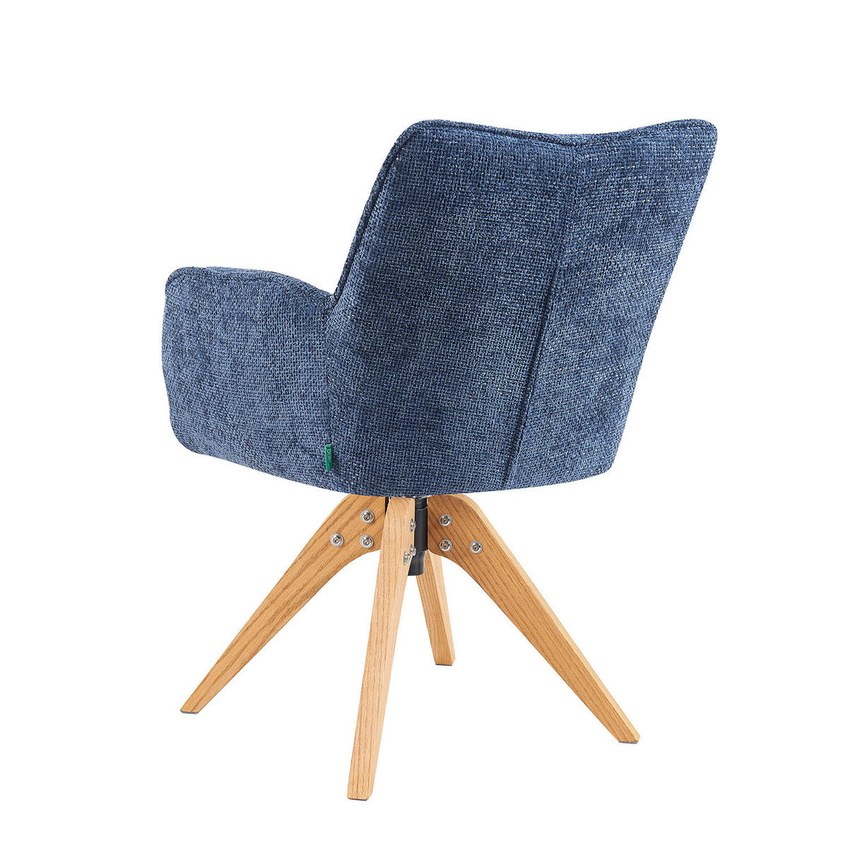 DREHSTUHL Mika-Theo - Honigeiche/Blau, Eichenholz/Holz (59/84/66cm) - DUBI Möbel
