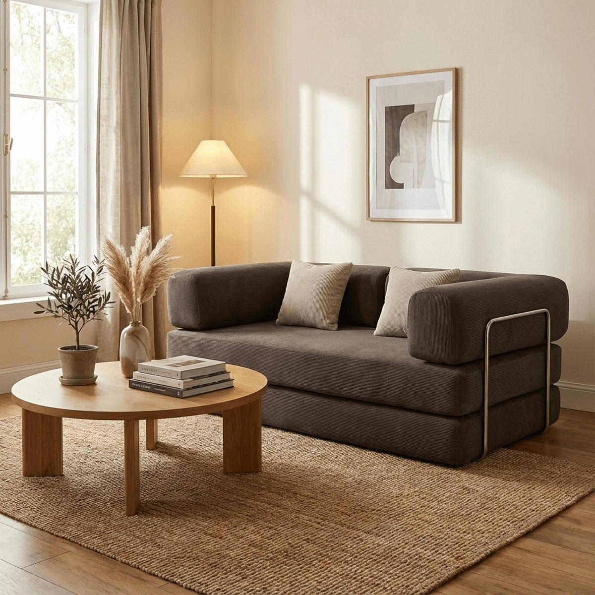 SCHLAFSOFA Kaia Schokolade Samt - Dunkelbraun, Textil (180/70/100cm) - COCO Living