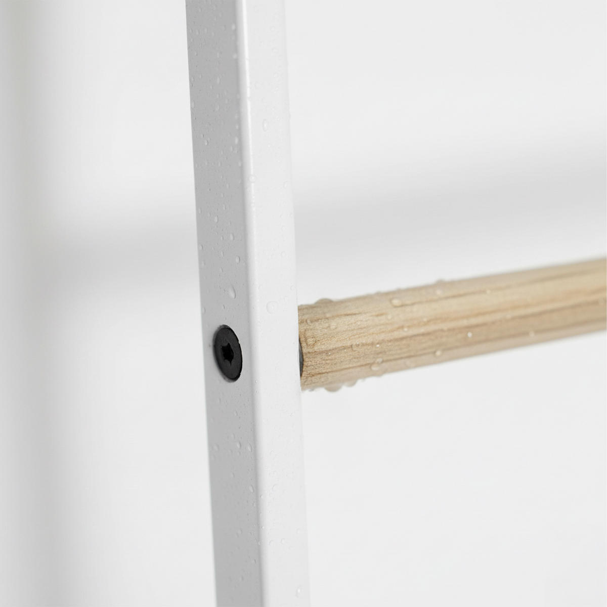 HANDTUCHLEITER - Weiß, Metall (40/158/28cm) - Relaxdays