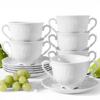 SCHÜSSEL-SET SUPPENSCHALEN Cmielow Rococo 6-tlg - Weiß, Keramik - KONSIMO®