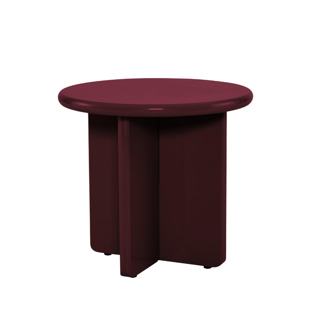 BEISTELLTISCH - Burgunderrot - Aubergine, Holz (50/50/45cm) - Drawer