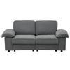 SOFA mit Stauraum und Taschenfederkern 61 cm Sitztiefe 201/91/89 cm Grau - Grau, Textil (91/89/201cm) - Redom