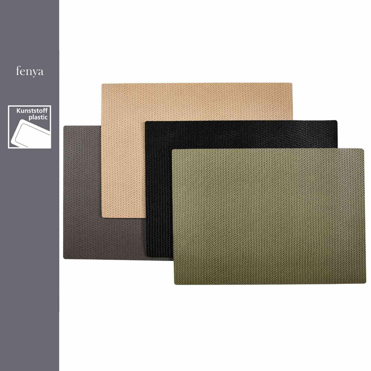 PLATZMATTEN Fenya Grau 43 x 30 cm 6er Set - Grau, Kunststoff (43/30/0.2cm) - Ritzenhoff Breker