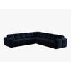 ECKSOFA Lisa aus Samt königsblau 5 Sitzplätze - Dunkelblau, Textil (310/310cm) - Micadoni