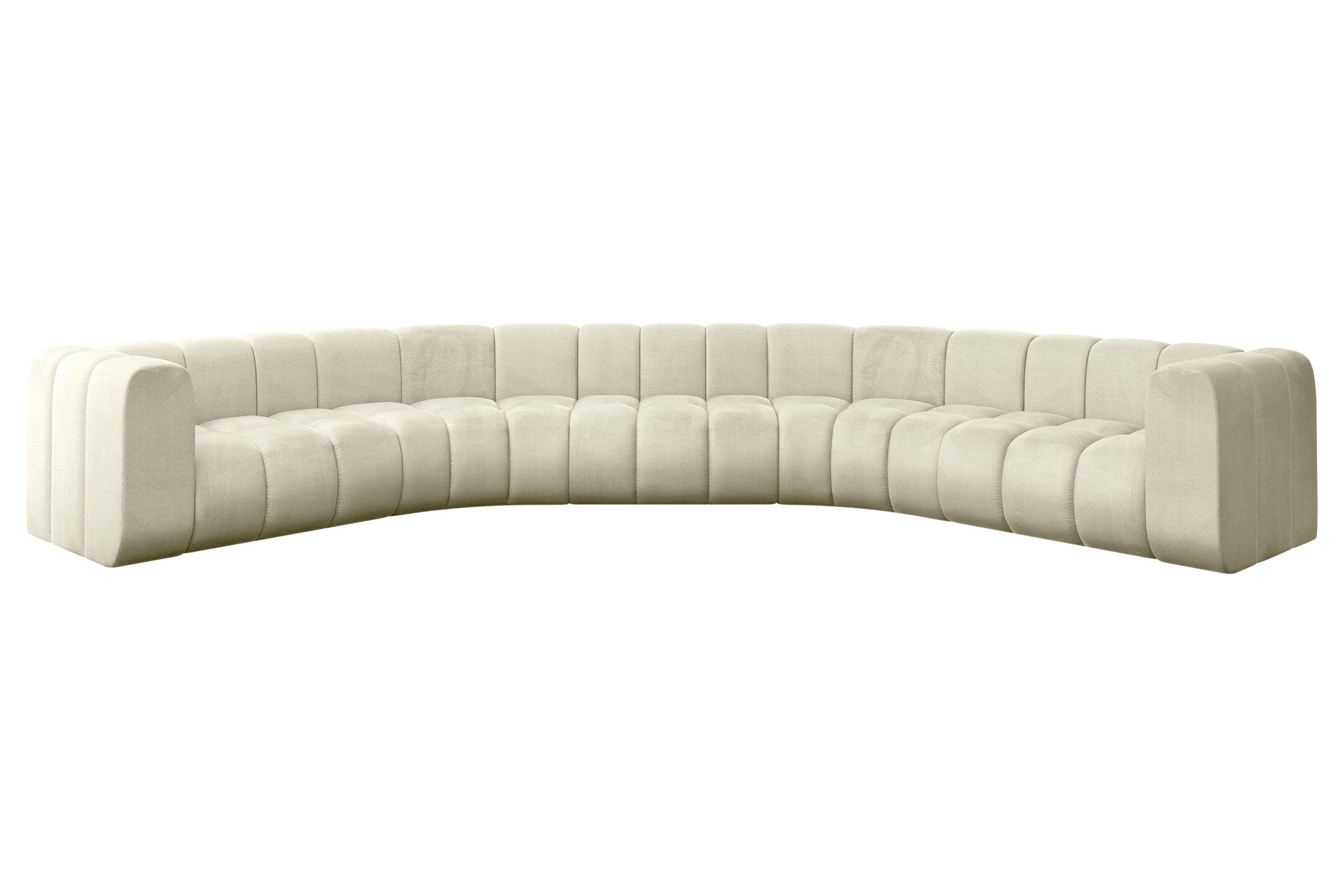 WOHNLANDSCHAFT modulares Sofa Lazro-U1 - 373x373x70 cm Beige - Beige, Holzwerkstoff/Textil (373/70/373cm) - ALTDECOR