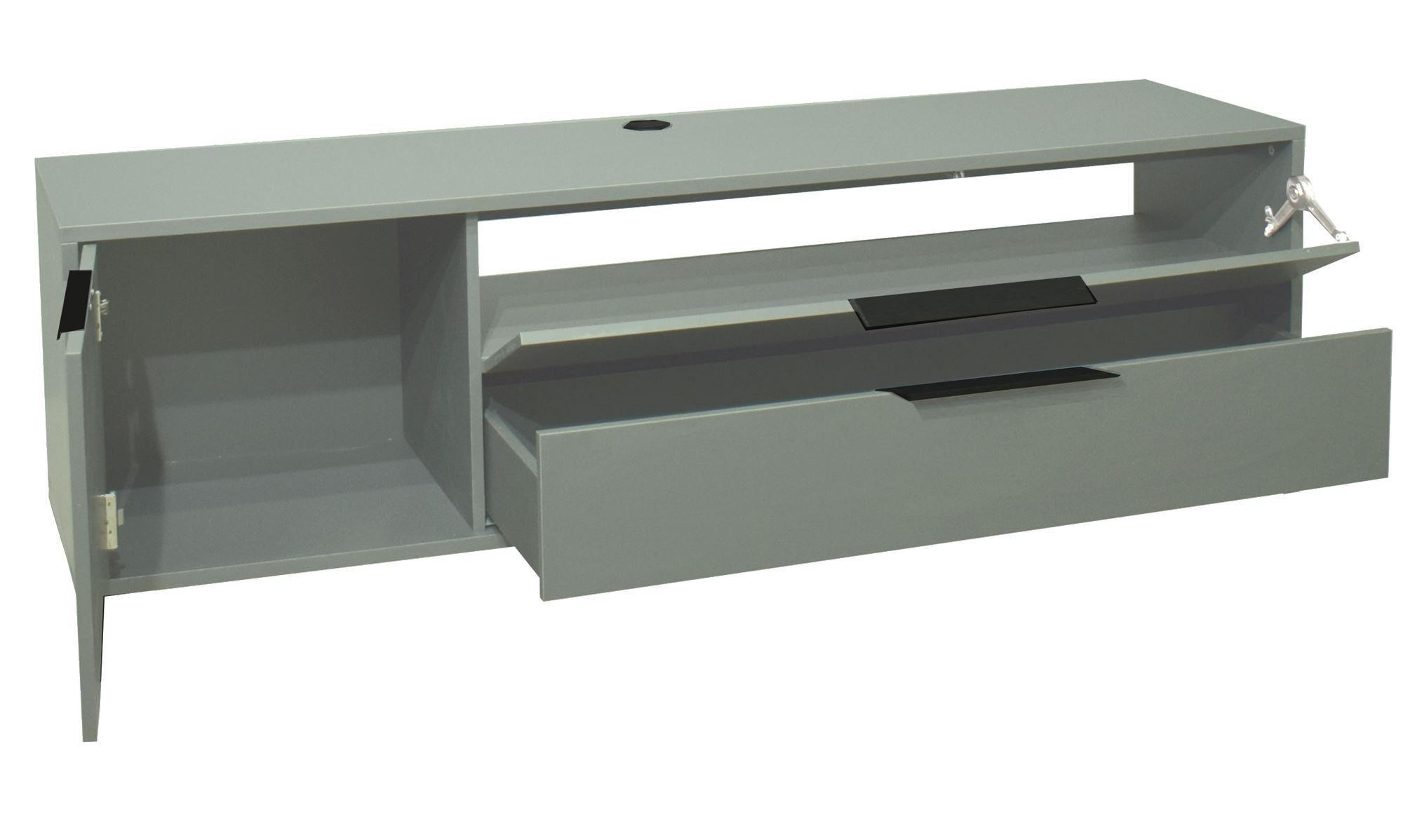 LOWBOARD Erna 168x45x47 Pinie Green matt Lack - Grün, Holzwerkstoff (168/47/45cm) - 58aufmkessel