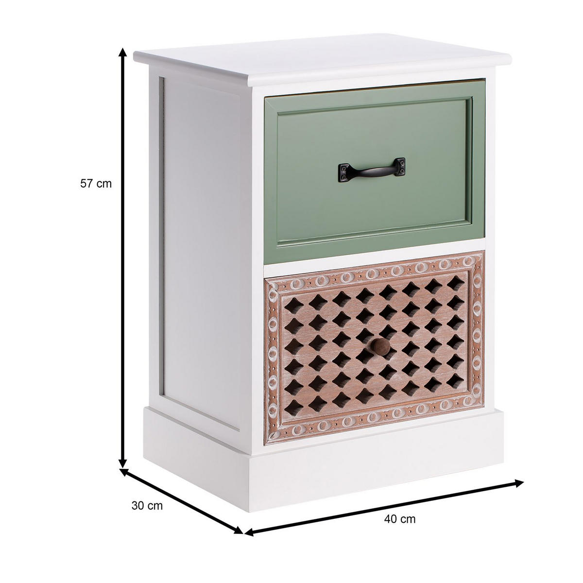 NACHTTISCH FIONA - Braun, Holzwerkstoff (40/56/30cm) - CARO-Möbel