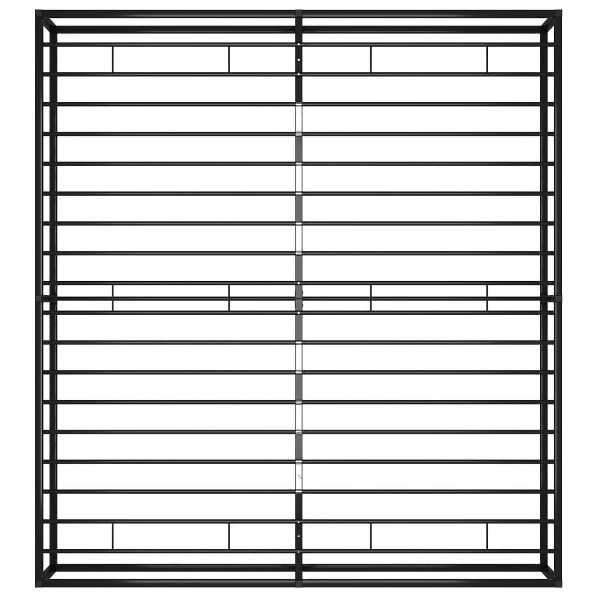 BETTGESTELL Schwarz Metall 160/200 Cm - Schwarz, Metall (160/200cm) - vidaXL