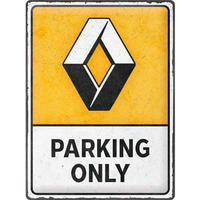 BLECHSCHILD 30/40 cm Renault Parking Only - Multicolor, Metall (30/40/0.2cm) - Nostalgic-Art