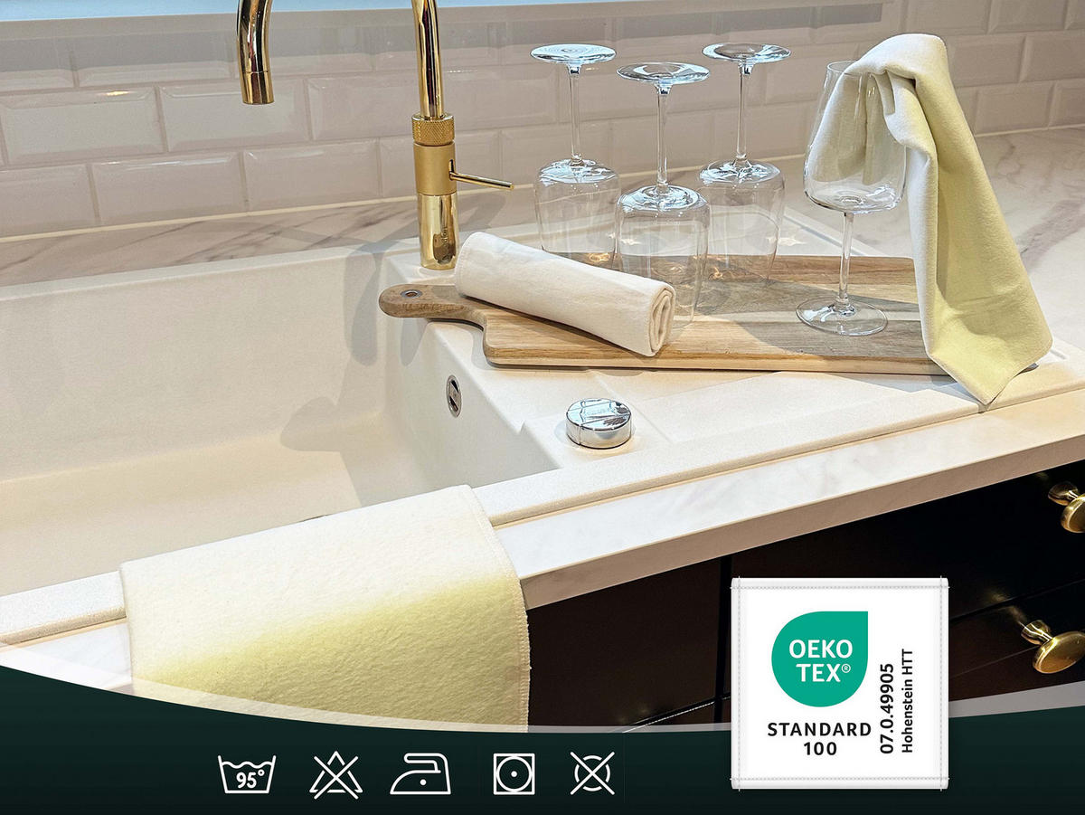 REINIGUNGSTÜCHER, 20er-Set, 40x40 cm, 100% Baumwolle, Weiß - Weiß, Textil (40/40cm) - Zollner