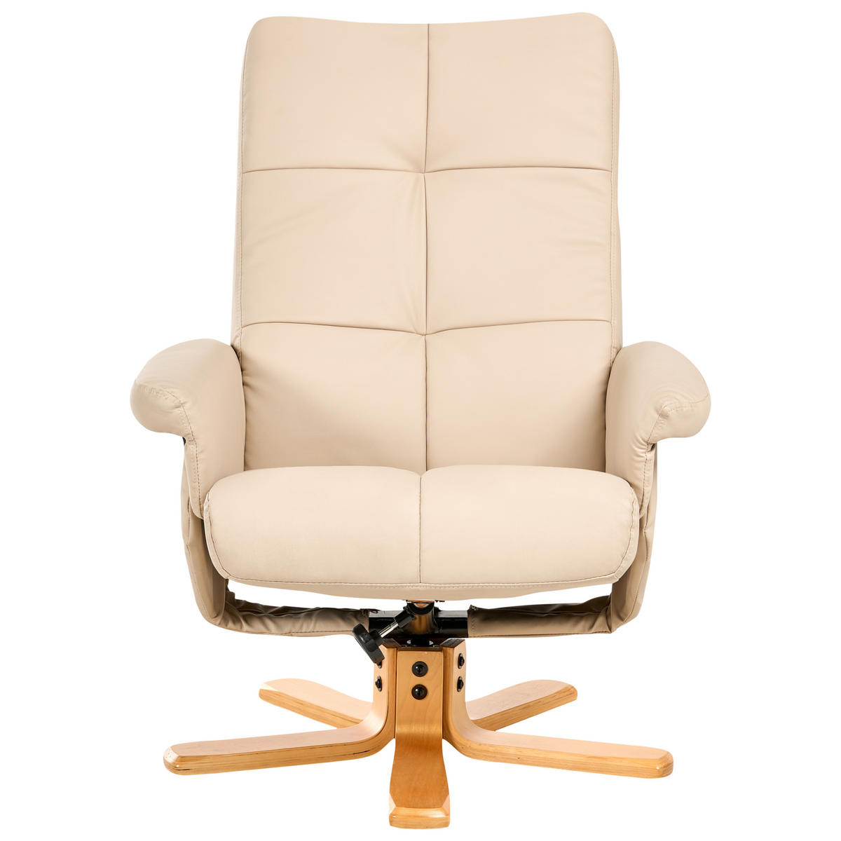 FERNSEHSESSEL Beige Epse - Beige/Schwarz, Kunststoff (76/80/93cm) - Beliani