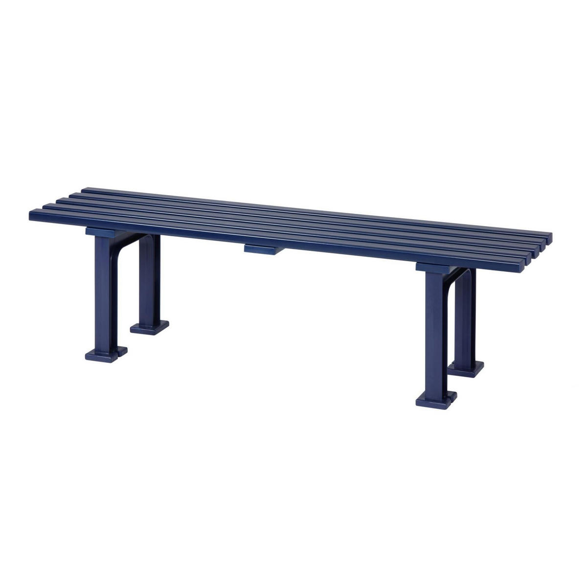 GARTENBANK Kuba 3 Sitzer Blau 42 x 150 x 37 cm Witterungskunststoff & UV Beständiger Kunststoff - Blau, Kunststoff (150/42/37cm) - PROREGAL