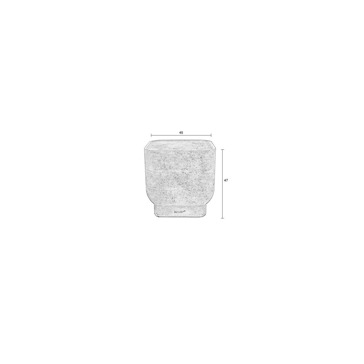 BEISTELLTISCH Noble Pill Quadratisch 45x45 cm Beige - Beige, Stein (45/45/47cm) - Zuiver