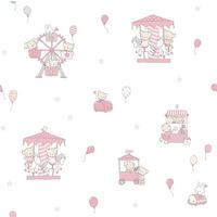 TAPETE Tiere 53 cm x 10 m - Pink, Papier (53/0.1cm) - Sanders & Sanders