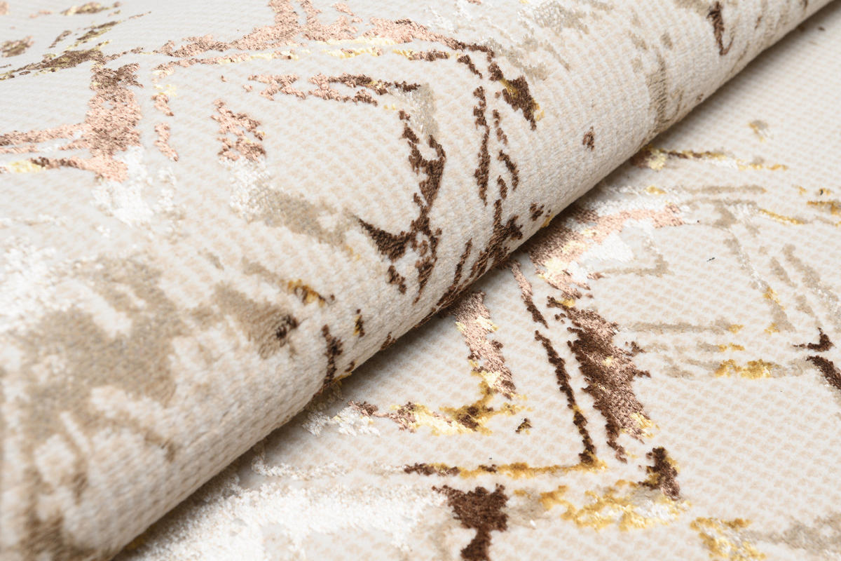 TEPPICH GOLDEN Creme 160/230 cm - Creme, Kunststoff (160/230cm) - Tapiso