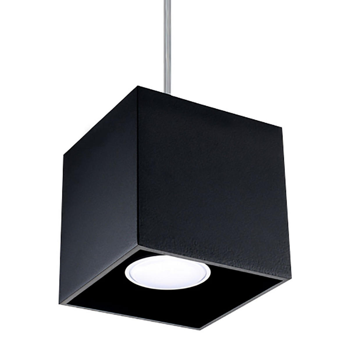 PENDELLEUCHTE Aluminium Schwarz 80 cm - Schwarz, Metall (10/10/80cm)