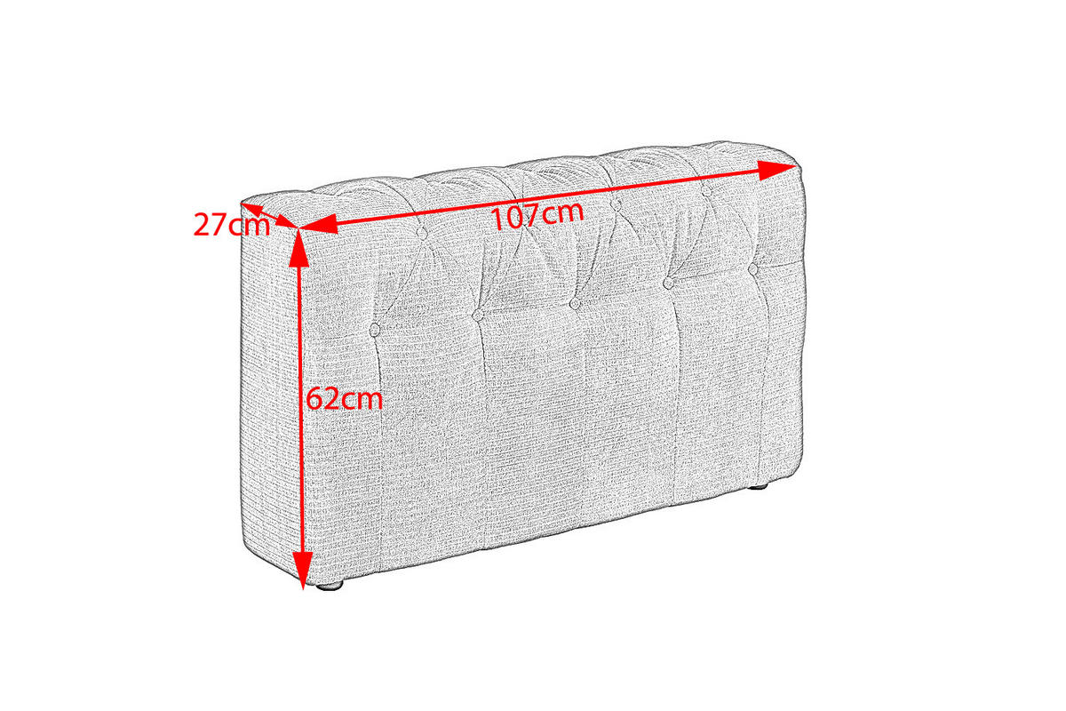 SOFA SITZELEMENT SEPHI Braun Cord - Rotbraun/Dunkelbraun, Kunststoff/Textil (107/62/27cm) - KAWOLA