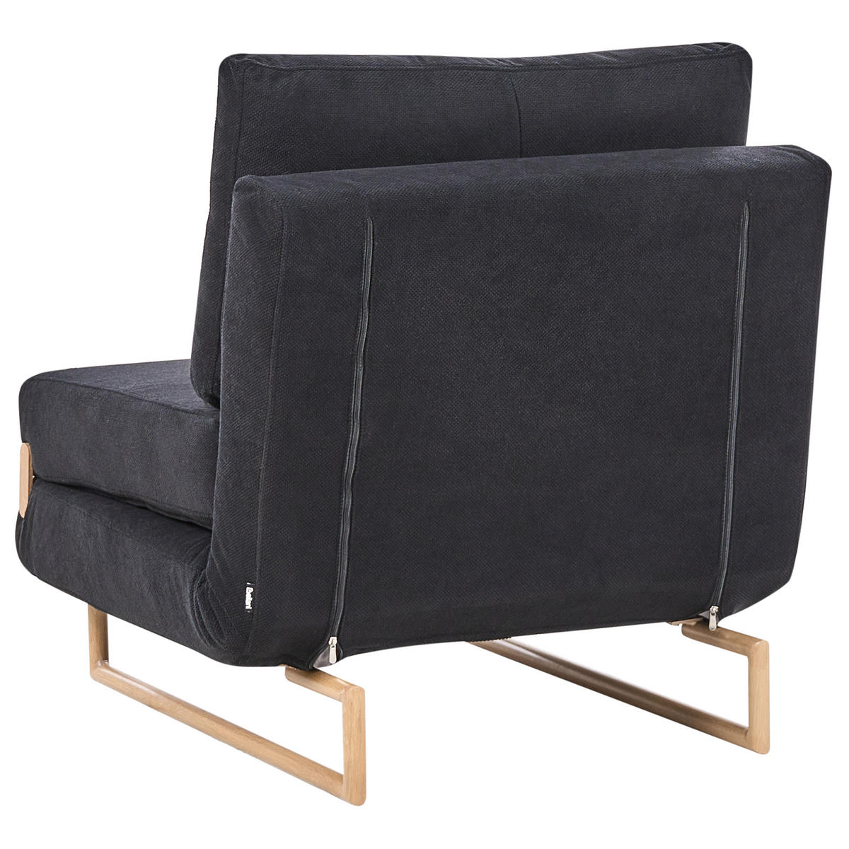 RAZTEGLJIV FOTELJ blago črna Jerslev - črna, tekstil (79/87/84cm) - Beliani