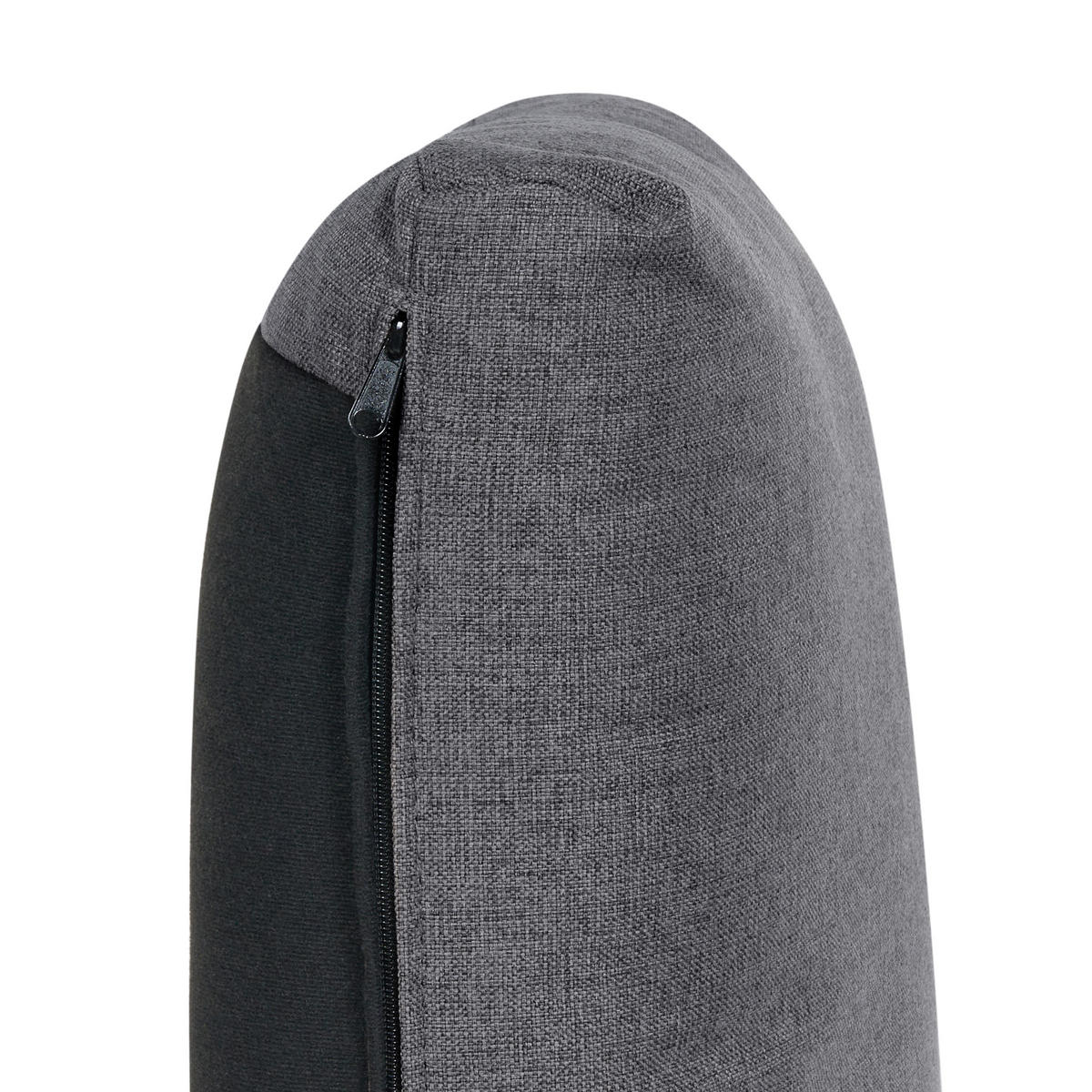 ECKFSOFA Modul 5-Sitzer linksseitig Dunkelgrau Stoff mit Ottomane Unstad - Dunkelgrau/Grau, Textil (228/228cm) - Beliani