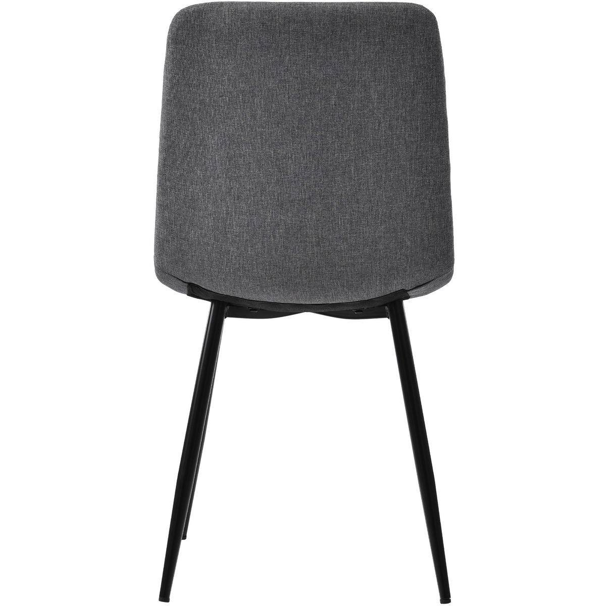 STUHLSET 4er-Set mit Metallbeinen, ergonomisch gepolsterter Ess- und Küchenstuhl für Wohnzimmer, grau - Grau, Textil (46/86/44cm) - Luhomfu