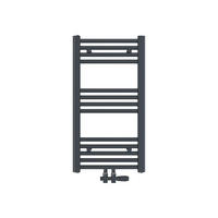 HEIZKÖRPER Handtuchheizkörper wasserführend Anthrazit 75/40/3 cm - Anthrazit, Metall (40/75/3cm) - EMKE