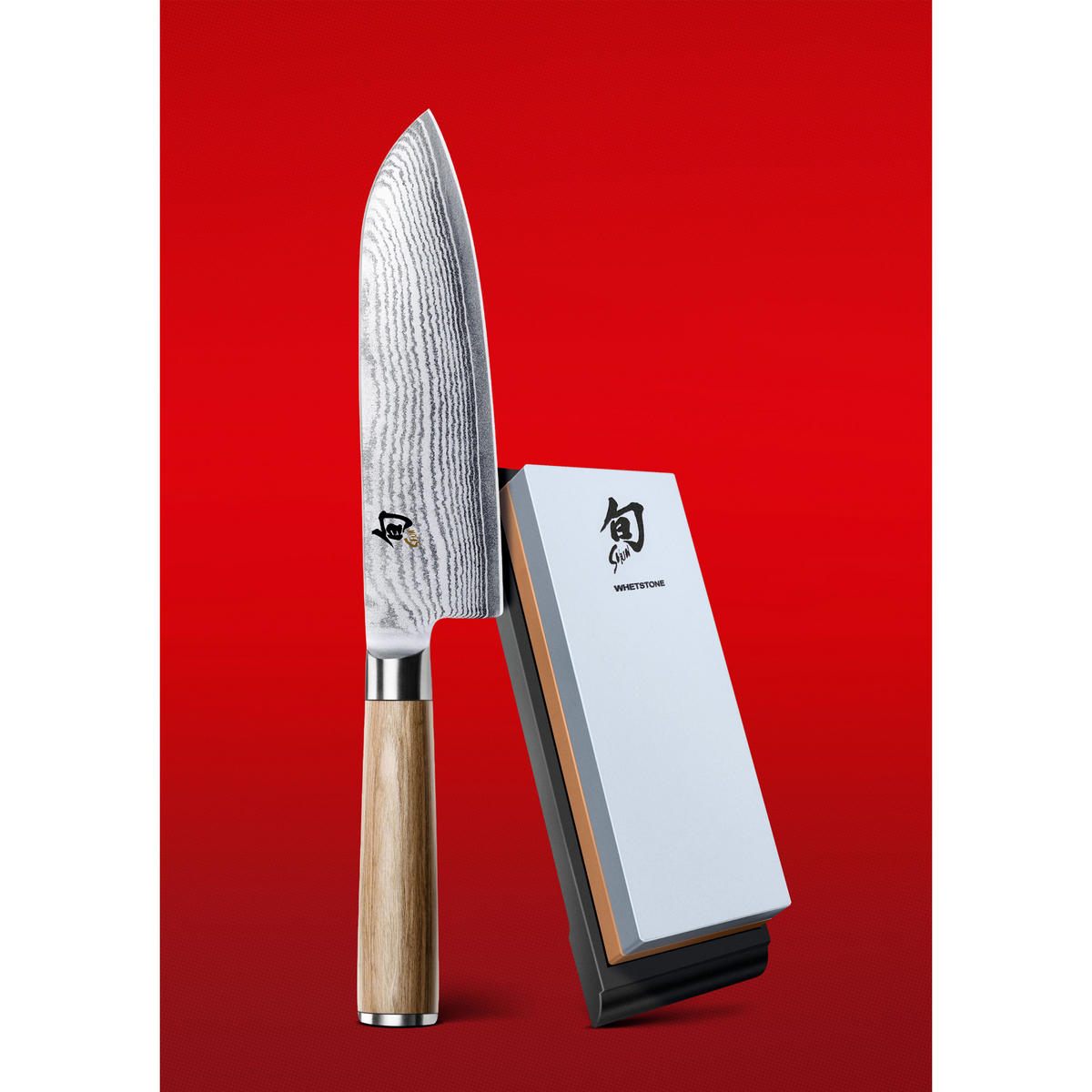 SANTOKUMESSER Shun Classic White Set, 2-tlg. - Silberfarben, Metall (50cm) - Kai Messer