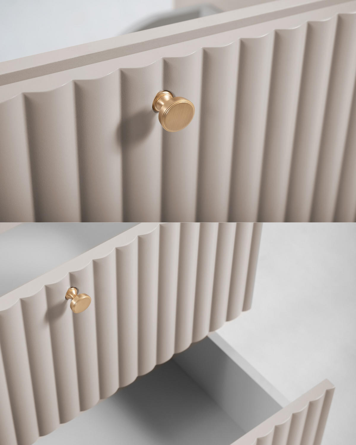 BADEZIMMERSCHRANK: Kaschmir / Platte Marmor Bianco / Griffe Gold / Beine Gold, 60 x 44,4 x 73,6 cm - Kaschmir/Goldfarben, Holzwerkstoff (60/73.6/44.4cm) - 3XE LIVING