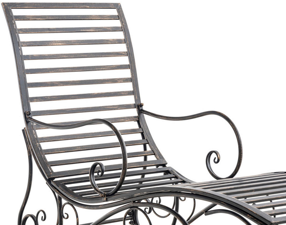 GARTENLIEGE Aurelle bronze - Braun, Metall (58/101/140cm) - TPFGarden