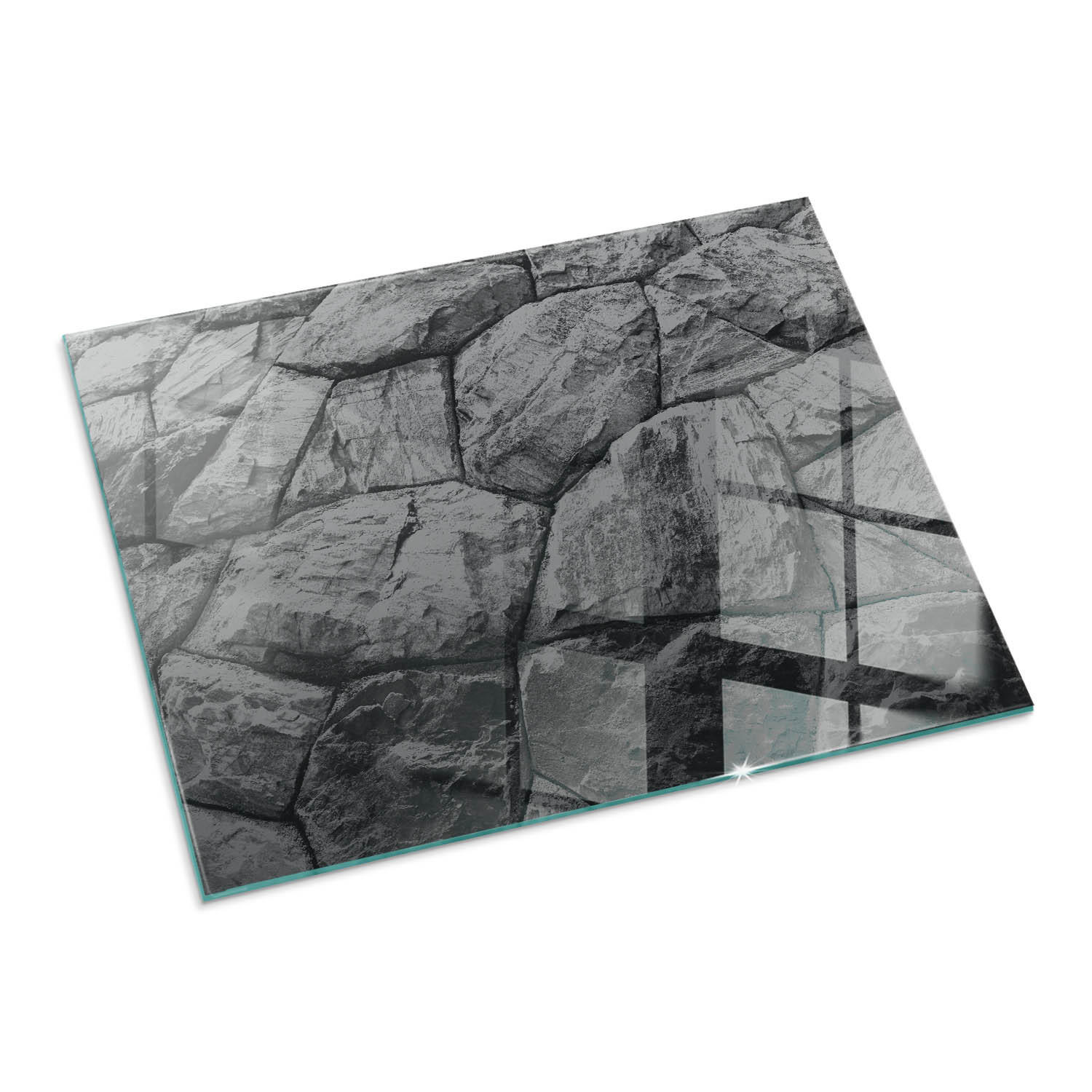 ArtPrintCave Glasplatte Grau 80x60x0.4 cm