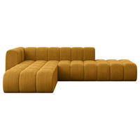 ECKSOFA modulares Sofa Zuvon-L1 - 296x177x70 cm Senfgelb - Currygelb, Holzwerkstoff/Textil (296/177cm) - ALTDECOR