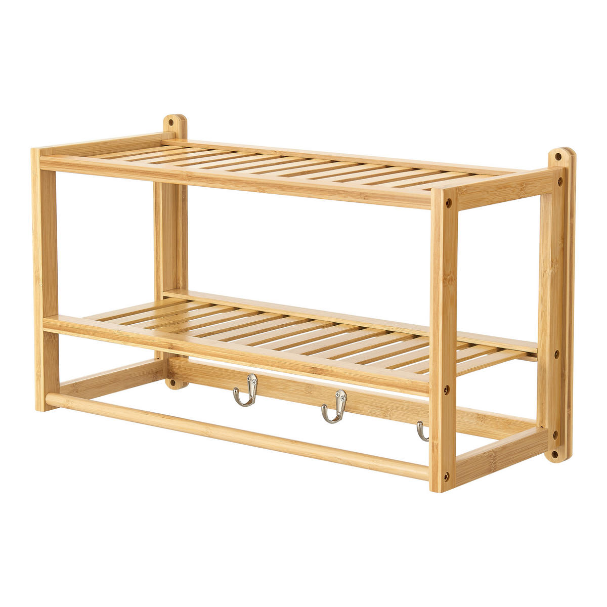 BADEZIMMERREGAL Thyborøn - Naturfarben, Holz (55/30/22.5cm) - [en.casa]