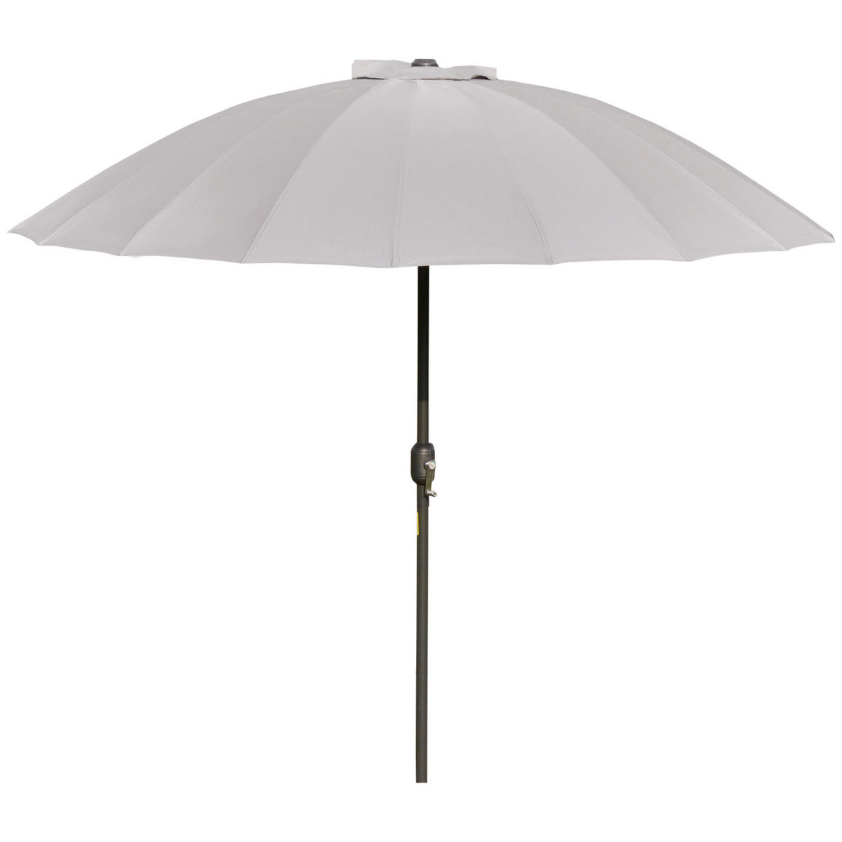 SONNENSCHIRM DE-11379 neigbar, mit Kurbel, 18 Streben Grau - Hellgrau, Metall (250/250cm) - ComfortXL